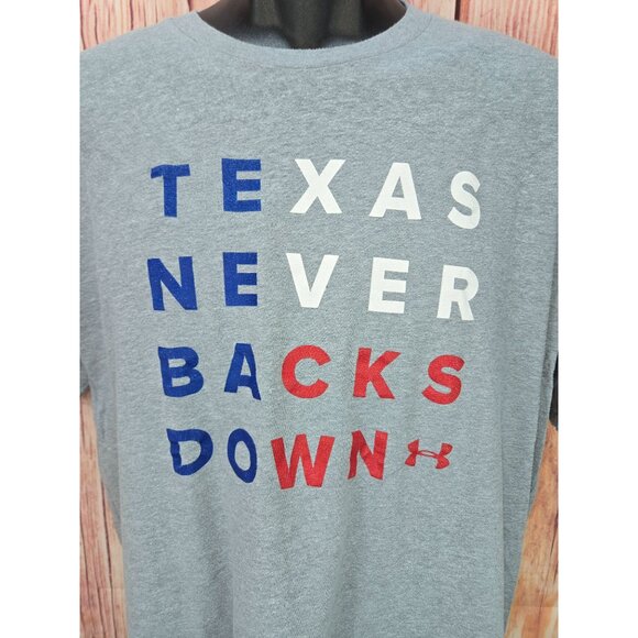 Under Armour Texas Never Backs Down Graphic T-Shirt Medium - Picture 3 of 6